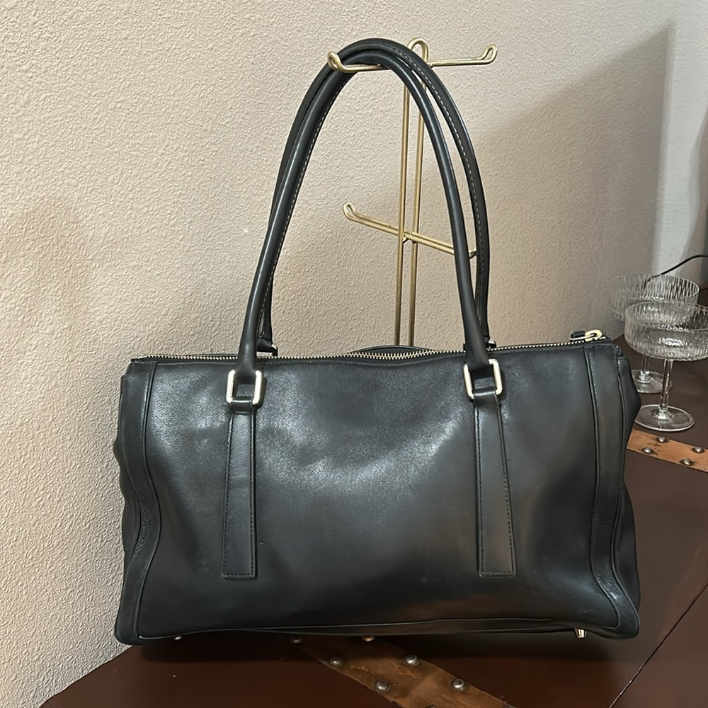 Vintage Coach Black Leather Bonnie Legacy Zip Large Shoulder Bag Y2K - Picture 4 of 14